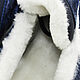 Sneakers made of ostrich calf leather, in blue, with fur. Sneakers. SHOES&BAGS. My Livemaster. Фото №6