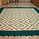 Large rectangular carpet - palace knitted from a Lozenge cord. Carpets. knitted handmade rugs (kovrik-makrame). Online shopping on My Livemaster.  Фото №2