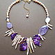 Necklace with amethyst and pearls. On the other side of the universe, Necklace, St. Petersburg,  Фото №1
