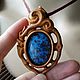 Wooden pendant with shattuckite. Pendant. Woollywood_woodcarving. My Livemaster. Фото №6