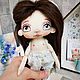  Текстильная кукла Мальва Лесная Примли Блю. Интерьерная кукла. teensy dolls. Интернет-магазин Ярмарка Мастеров.  Фото №2