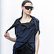 vests: Lzh_010tsin_chern Vest-cardigan-transform, color blue/black. Vests. The fashion house Julia Sindrevich. Online shopping on My Livemaster.  Фото №2