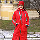 Order Long red women's jacket, quilted red coat with hood - Winter Coat. Lara (EnigmaStyle). Livemaster. . Outerwear Jackets Фото №3