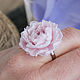 Pink peony ring, polymer clay. Rings. Studio Flower Jewelry (studioflowernn). Online shopping on My Livemaster.  Фото №2
