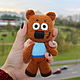 Knitted toy Miminiska Cache. Cartoons. baby gift, Stuffed Toys, St. Petersburg,  Фото №1