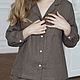Home suit Taupe pajamas made of linen taupe color. Home costumes. Delicate Clothing Store (Daria). My Livemaster. Фото №4