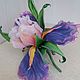 Flower brooch 'Iris' / wedding decoration. Brooches. fancyflower. My Livemaster. Фото №4