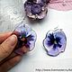 Bright Transparent Resin Earrings Flowers Pansies Boho Style. Earrings. WonderLand. My Livemaster. Фото №4