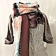 Handmade scarf 'Mint and chocolate' double-sided. Scarves. Boho-Eklektika. Online shopping on My Livemaster.  Фото №2