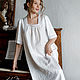 Order Darling White Long Linen Nightgown. Delicate Clothing Store (Daria). Livemaster. . Nightdress Фото №3