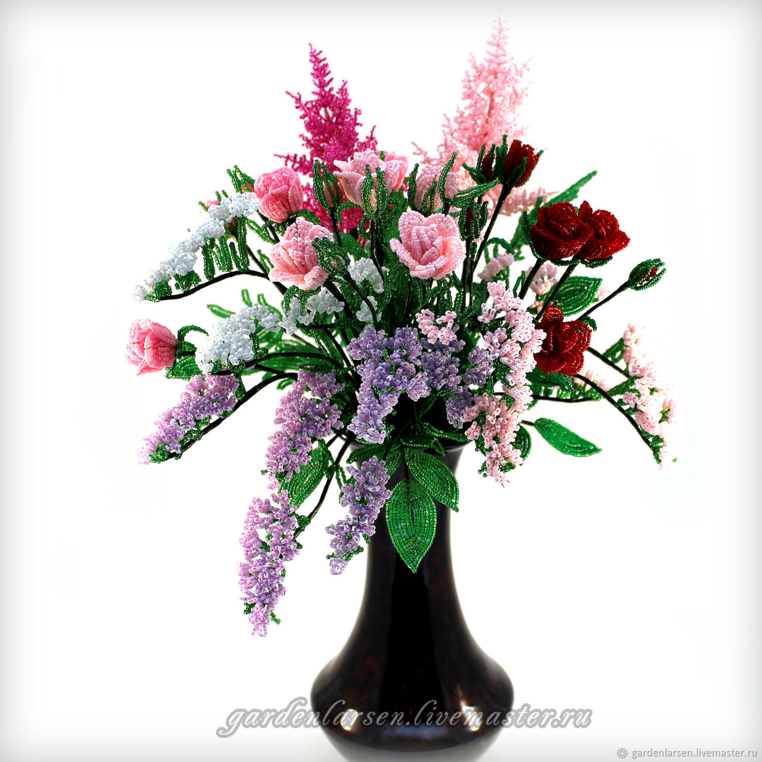 Букет летних цветов из бисера – заказать на Ярмарке Мастеров – HBI9FRU