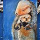 Oil painting 'Mother's love', otters. Pictures. Zhanne Shepetova. Online shopping on My Livemaster.  Фото №2