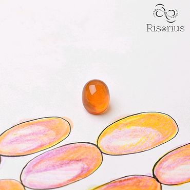 Материалы для творчества ручной работы. Ярмарка Мастеров - ручная работа Гранат Спессартин в огранке кабошон 7,04 ct. Handmade.