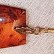 Order Amber Gold 583 Gold Amber Pendant Pendant Vintage USSR. Aleshina. Livemaster. . Vintage pendants Фото №3