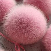 Материалы для творчества handmade. Livemaster - original item POM-poms: Pink Arctic Fox. Handmade.
