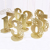 Свадебный салон handmade. Livemaster - original item Wooden numbers for tables (numbering of tables for a wedding). Handmade.