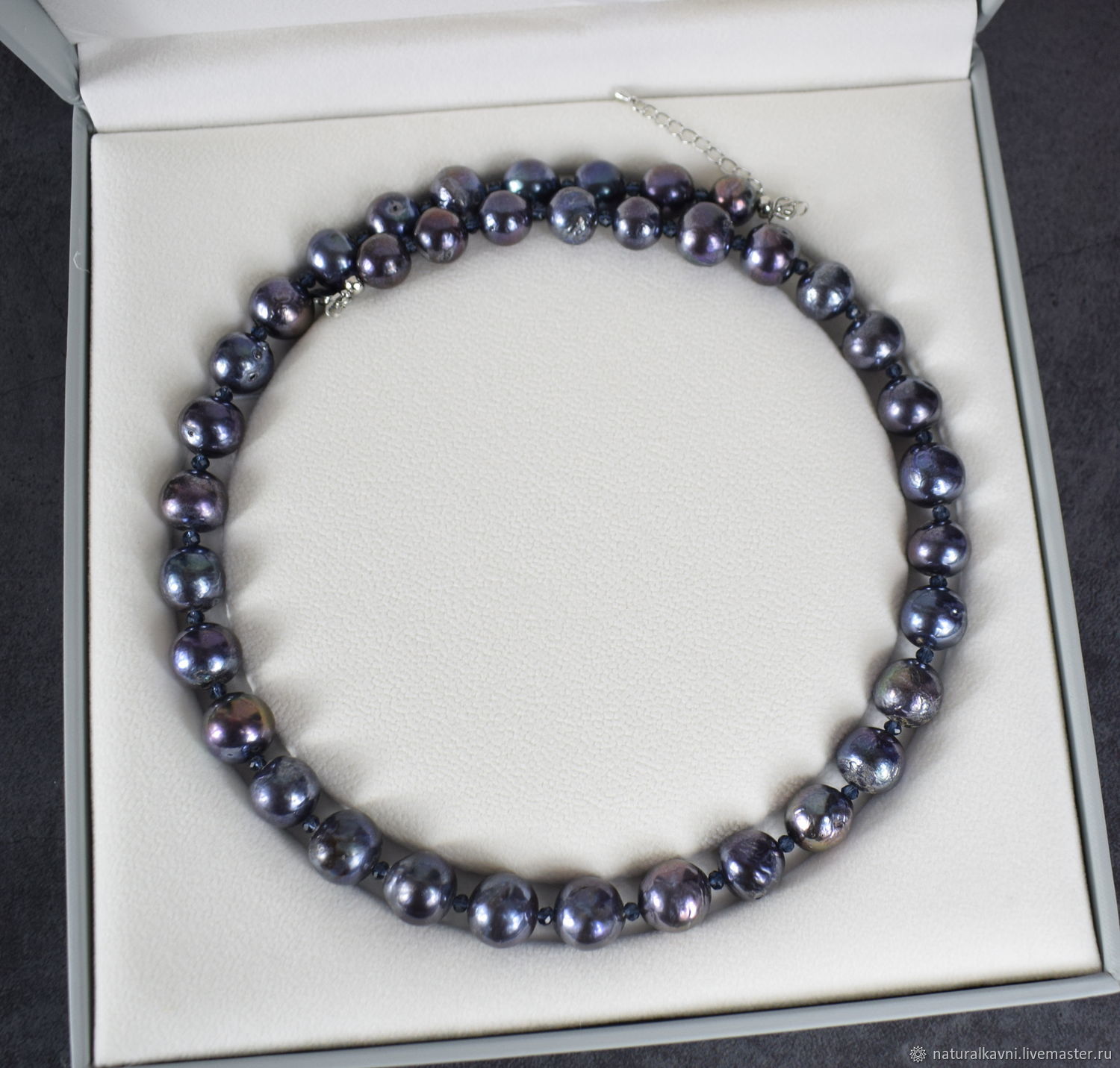 Жемчуг Натуральный Черный Бусы купить в интернет-магазине Ярмарка ...