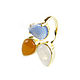 Order Ring with moonstone, jade and druse agate, three stones. Irina Moro. Livemaster. . Rings Фото №3