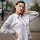 Льняная рубашка с вышивкой. Рубашки. Дарья Белогорова. Интернет-магазин Ярмарка Мастеров.  Фото №2
