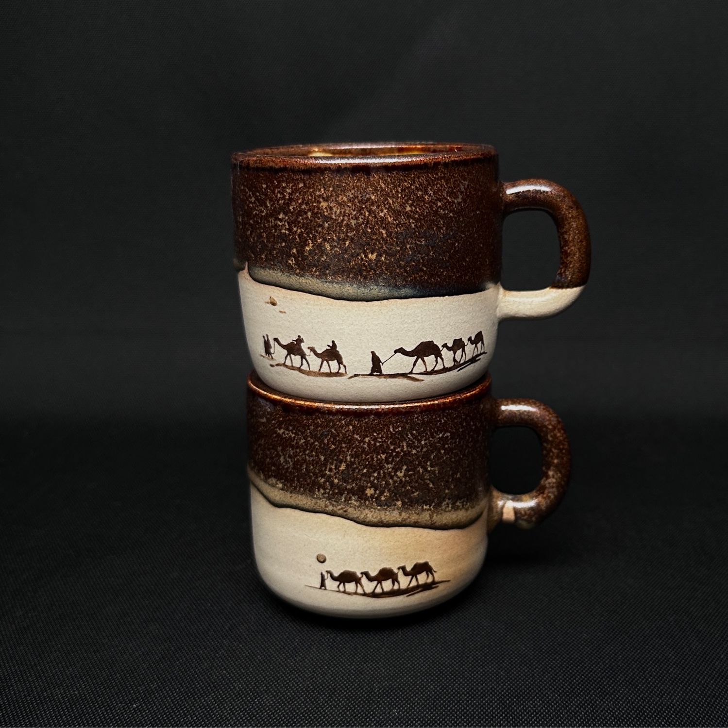 Керамические кружки «Караван верблюдов» 2 шт. Авторская керамика ...