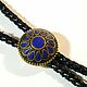Order India 'Ethnic' bolo tie with stones (Lapis Lazuli). Neformal-World. Livemaster. . Vintage ties Фото №3