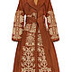 Brown coat with ethnic embroidery, Coats, Kiev,  Фото №1