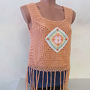 Одежда handmade. Livemaster - original item Top knitted cotton.. Handmade.