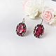Earrings with rubies. 925 sterling silver. Earrings. Zoloto Master. Online shopping on My Livemaster.  Фото №2