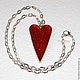 Heart pendant with sequins red. Pendant. fiorellino. Online shopping on My Livemaster.  Фото №2