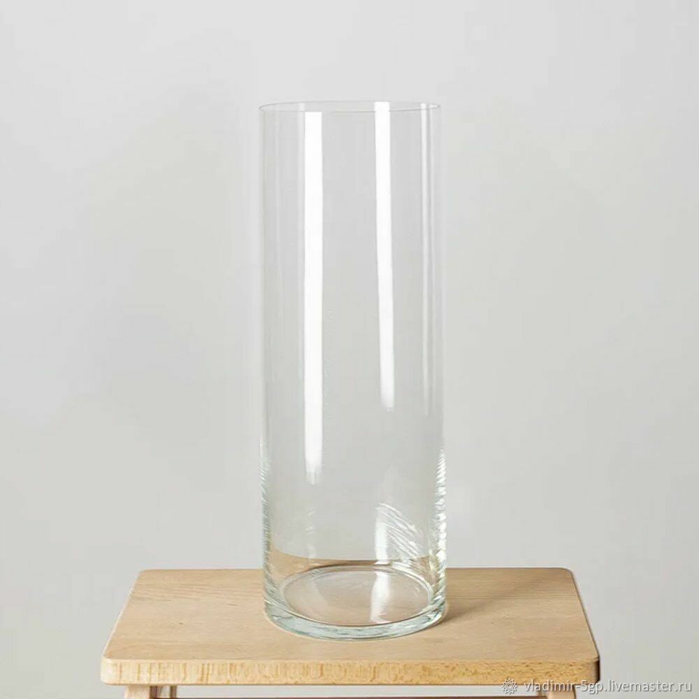 Подсвечник стеклянный 40 см колба для насыпных свечей ваза-цилиндр ...
