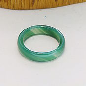 Украшения handmade. Livemaster - original item 17 R-R Ring Green Tinted Agate (nkzta172). Handmade.