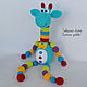 Giraffe Is blue with a beaded toy crochet. Teethers and rattles. Zzabava. Online shopping on My Livemaster.  Фото №2