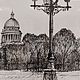 Order City black and white drawing lantern drawing St. Isaac's Cathedral drawing. paintmart (oikos). Livemaster. . Pictures Фото №3