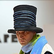 Аксессуары handmade. Livemaster - original item A black top hat for a respectable gentleman. Handmade.