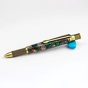 Сувениры и подарки handmade. Livemaster - original item Engineer Amazonite Ballpoint Pen with Alder Cones. Handmade.