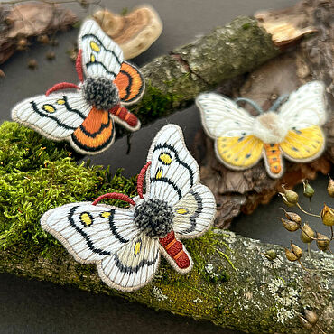 Украшения ручной работы. Ярмарка Мастеров - ручная работа Брошь «Мотылек». Handmade.