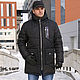 Winter Jacket men, Long black jacket with a hood, Waterproof Jacket. Mens outerwear. Lara (EnigmaStyle). My Livemaster. Фото №6