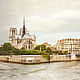Paris photo picture for bedroom interior in pastel tones of Paris cityscape with a view on Notre-Dame - Copyright photo picture custom - Elena Anufrieva
