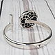 Geometry Bracelet Black Enamel Silver 925 SER0052. Cuff bracelet. Sunny Silver. My Livemaster. Фото №4