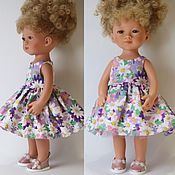 Куклы и игрушки handmade. Livemaster - original item The dress for the doll is purple with a flower. Handmade.