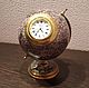 Часы Глобус из натурального камня ручной работы, Часы классические, Химки,  Фото №1
