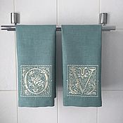 Для дома и интерьера handmade. Livemaster - original item Tea towel with embroidery 