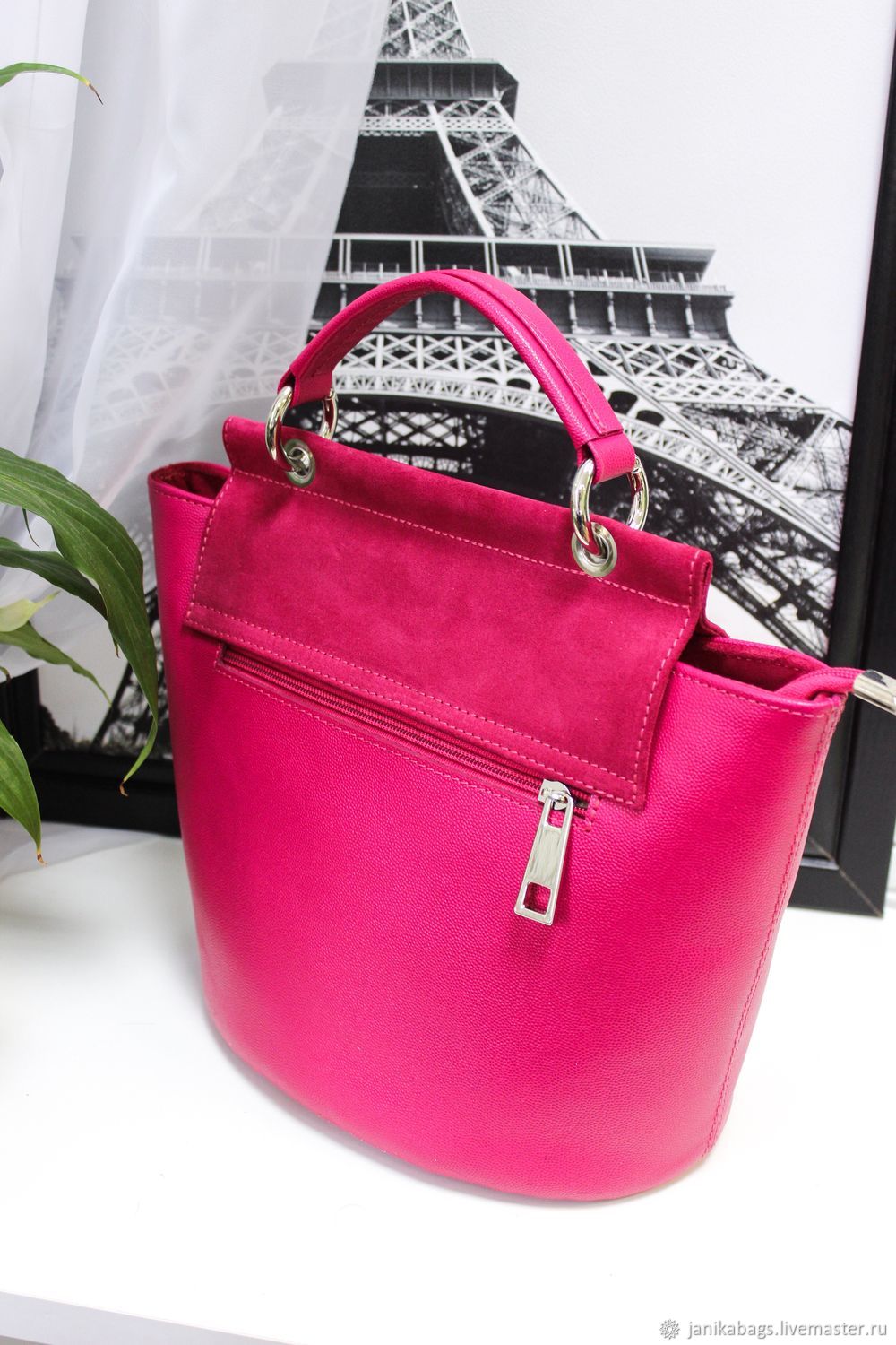 Сумка женская Кристи фуксия большая в интернет-магазине Ярмарка ...