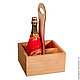 232313B4 Wooden basket for glass bottles, Blanks for decoupage and painting, Moscow,  Фото №1