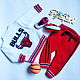 Order Knitted tracksuit 'Chicago Bulls'. Yulia Reznitskaya. Livemaster. . Baby Clothing Sets Фото №3