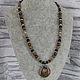 Order Necklace with a pendant made of unakite,jasper, serpentine stones. Magic box. Livemaster. . Necklace Фото №3