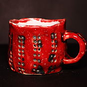 Посуда handmade. Livemaster - original item The mug is red.. Handmade.