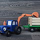 Blue tractor. Machines and robots. Wooden crafts handmade. My Livemaster. Фото №6