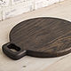 Plate of dark oak with one handle. Cutting Boards. Foxwoodrus. My Livemaster. Фото №6