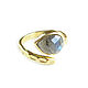 Золотое кольцо с лабрадором, безразмерное кольцо с камнем. Кольца. Irina Moro (Ирина Моро украшения). Ярмарка Мастеров.  Фото №6